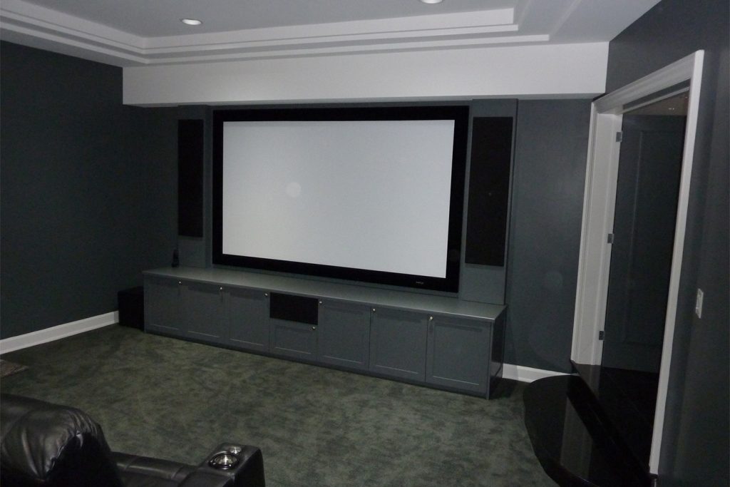 3. New Home Theater Look + Custom Cabinetry