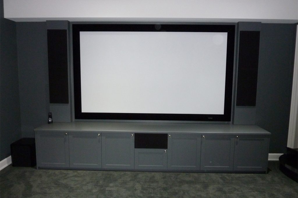 4. New Home Theater Look + Custom Cabinetry
