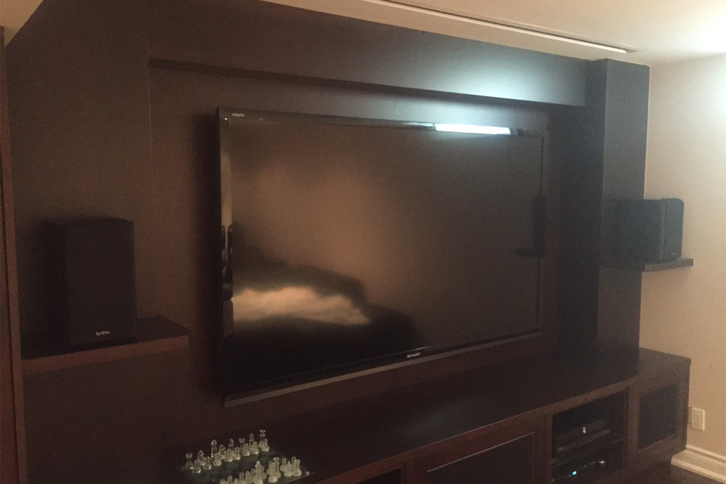 1. TV Install with Retractable Screen