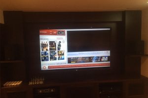 3. TV Install with Bookshelf Speakers and In Cabinet Sub